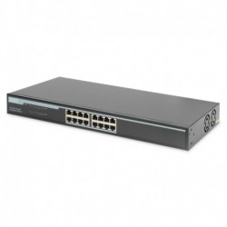 Switch niezarządzalny DIGITUS 19" Rack Gigabit 16x10/100/1000Mbps