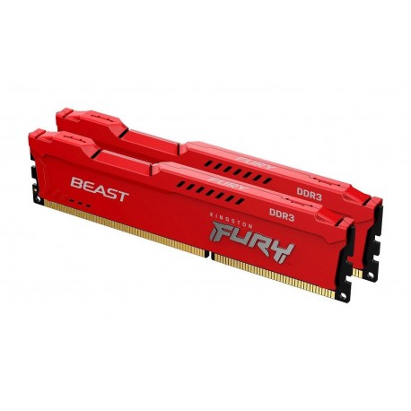 Pamięć DDR3 Kingston Fury Beast 8GB (2x4GB) 1866MHz CL10 1,5V czerwona
