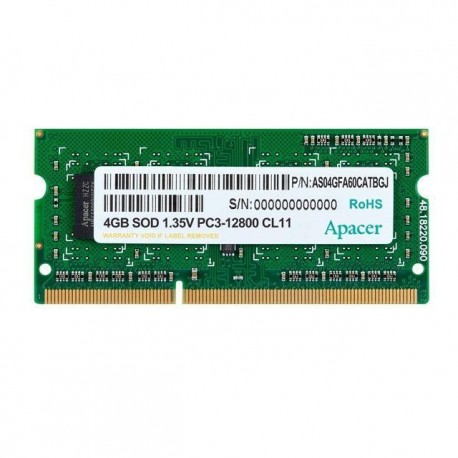 Pamięć SODIMM DDR3 Apacer 4GB (1x4GB) 1600MHz CL11 1,35V