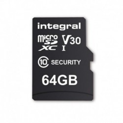 Karta pamięci Security Micro SD INTEGRAL 4K V30 UHS-1 U3 A1 64GB (+adapter SD)