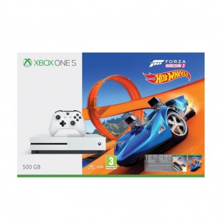 Konsola Microsoft Xbox One S 500GB + Forza Horizon 3 z dodatkiem Hot Wheels