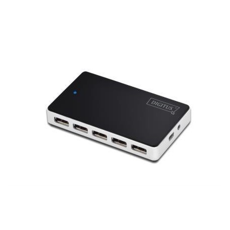 Hub DIGITUS DA-70229 USB 2.0 10-portowy, aktywny, czarny