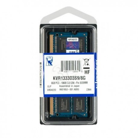 Pamięć DDR3 KINGSTON SODIMM 8GB/1333MHz PC3-10600 CL.9