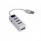 HUB USB Gembird USB 2.0 4-porty z włącznikiem, zasilanie zew. biały