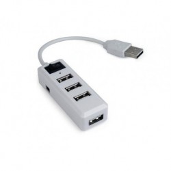 HUB USB Gembird USB 2.0 4-porty z włącznikiem, zasilanie zew. biały