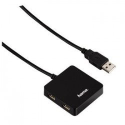 Hub USB 2.0 Hama 1:4 czarny