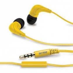 Słuchawki z mikrofonem ACME HE15Y Groovy żółte