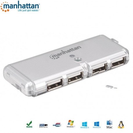 HUB USB Manhattan 4 porty 2.0 POCKET IUSB2-HUB599 