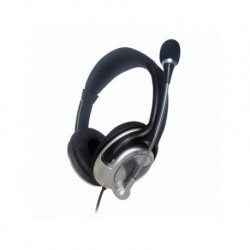 Słuchawki z mikrofonem Gembird MHS-401 czarno-srebrne