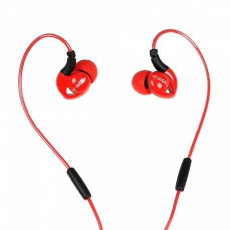 Słuchawki z mikrofonem iBOX S1 Sport czerwone