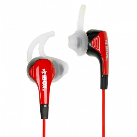 Słuchawki z mikrofonem iBOX S2 Sport czerwone