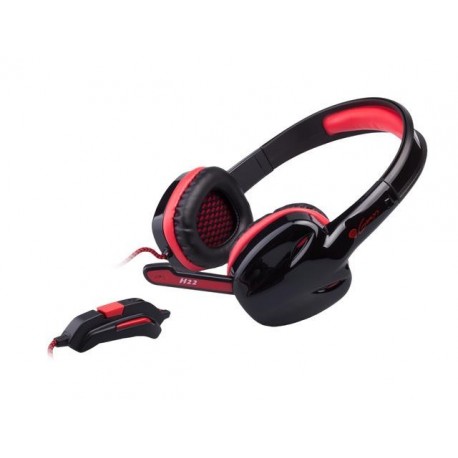Słuchawki z mikrofonem Genesis H22 Gaming czarno-czerwone