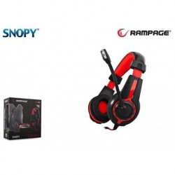 Słuchawki z mikrofonem Rampage SN-R1 Gaming czarno-czerwone