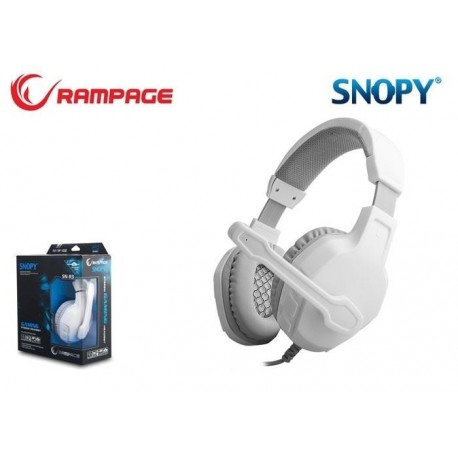 Słuchawki z mikrofonem Rampage SN-R3 Gaming białe