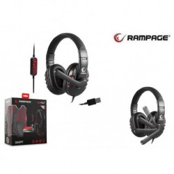 Słuchawki z mikrofonem Rampage SN-RU7 Black USB Gaming 