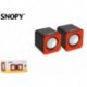 Głośniki 2.0 Snopy SN-66 Red USB