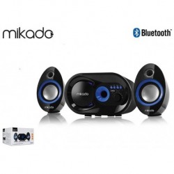 Głośniki Mikado MD-209BT 2+1 Black USB+SD+FM+Bluetooth Pilot