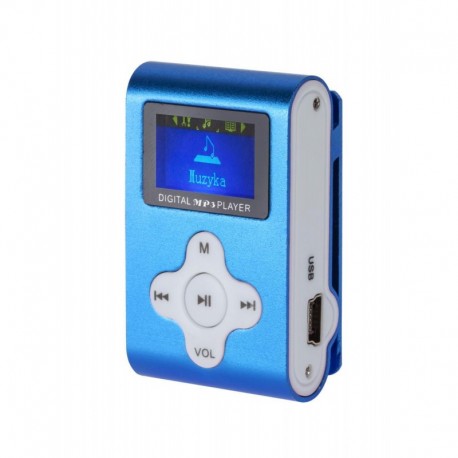 Odtwarzacz MP3 / Dyktafon / Radio FM Quer z LCD niebieski
