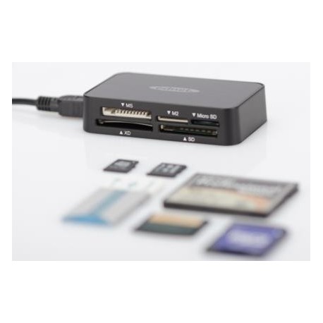 Czytnik karty USB2.0 "All-in-one", czarny EDNET