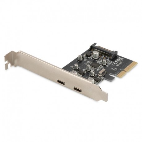 Kontroler USB DIGITUS PCI Express, 2x USB 3.1 Typ C, Chipset: ASM1142