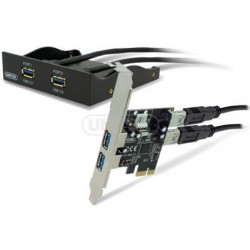 Panel Unitek Y-6119 3.5" 4 x USB 3.0 z kontr. PCIE