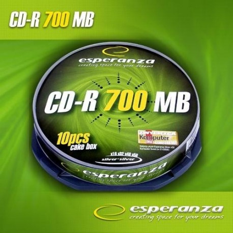 CD-R ESPERANZA 56x 700MB (Cake 10) SILVER