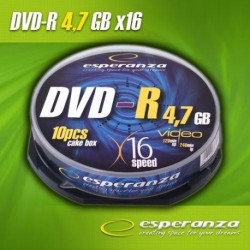 DVD-R ESPERANZA 16x 4,7GB (Cake 10)