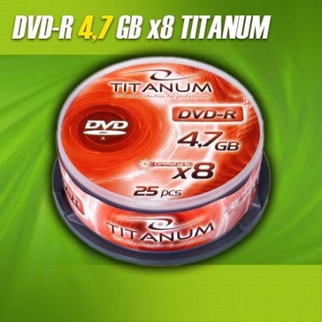 DVD-R TITANUM 8x 4,7GB (Cake 25)