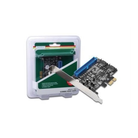 Kontroler SATA III/PATA DIGITUS PCI Express, 2xSATA 1xIDE, Chipset: 88SE9128