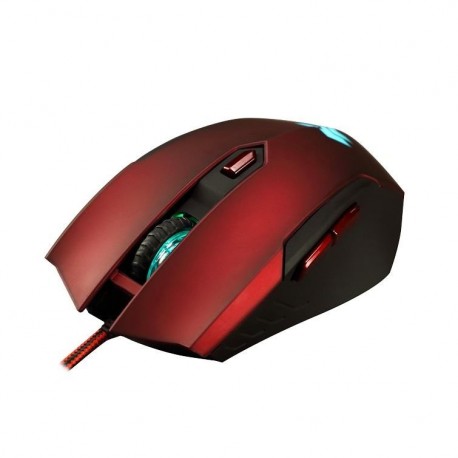 Mysz przewodowa E5 FlashFire EX-100 Acuter optyczna Gaming czarno-bordowa