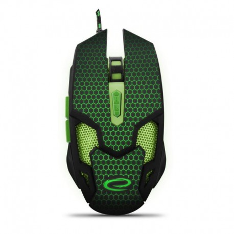 Mysz przewodowa Esperanza MX207 Cobra optyczna Gaming 6D usb czarno-zielona