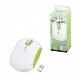 Mysz bezprzewodowa LogiLink ID0086A optyczna 2,4 GHz 1000 dpi biało-zielona