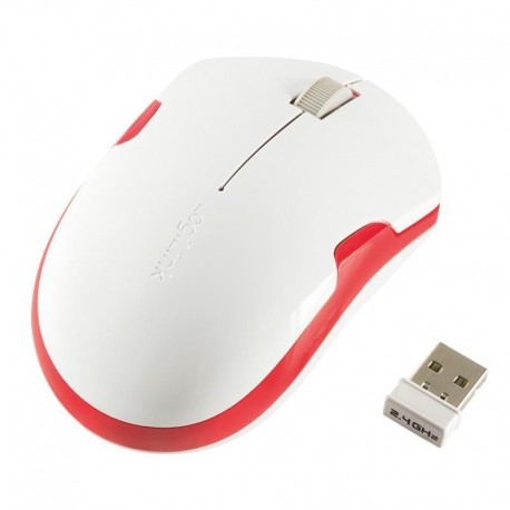 Mysz bezprzewodowa LogiLink ID0129 optyczna 2,4 GHz 1200 dpi biało-czerwona