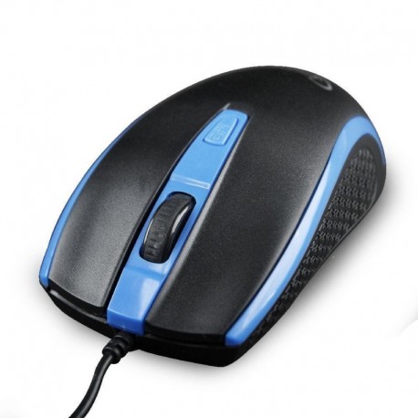 Mysz przewodowa Gembird optyczna 1-Scroll USB czarno-niebieska