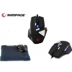 Mysz przewodowa Rampage SGM-RX9 optyczna Gaming 4500DPI Avago 3050 4LED czarna