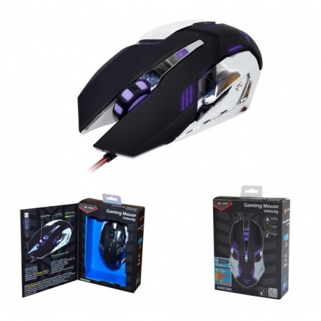 Mysz przewodowa X-ZERO X-M372KC optyczna Gaming 6 przycisków 3200dpi czarno-chromowana