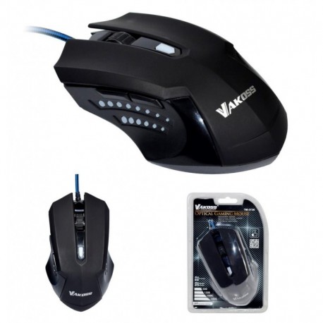 Mysz przewodowa VAKOSS TM-373K optyczna Gaming 6 przycisków 2400dpi czarna