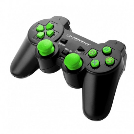 Gamepad PS2/PS3/PC USB Esperanza "Corsair" czarno/zielony