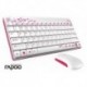Zestaw bezprzewodowy klawiatura + mysz RAPOO 2,4G 8000 biało-różowy