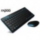 Zestaw bezprzewodowy klawiatura + mysz RAPOO 2,4G 8000 czarno-niebieski