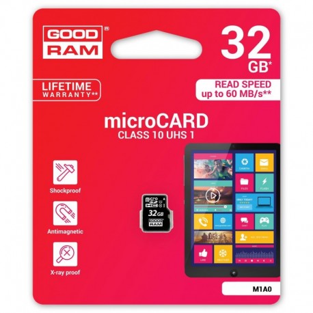 Karta pamięci MicroSDHC GOODRAM M1A0 32GB Class 10 UHS I