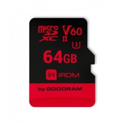 Karta pamięci microSD GOODRAM 64GB MICRO CARD V60 (UHS II U3) + adapter 280/110 MB/s IRDM