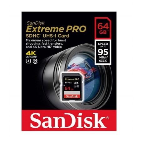 Karta pamięci SanDisk Extreme Pro SDXC 64GB 95/90 MB/s V30 UHS-I (UHS 3)