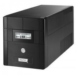 Zasilacz awaryjny UPS Digitus Line-Interactive 1000VA 600W 4xSCH AVR RS USB LCD Czarny
